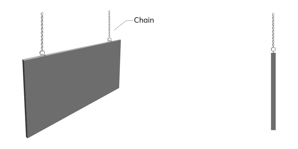 Info Sign – Hanging Technical Mounting Diagram