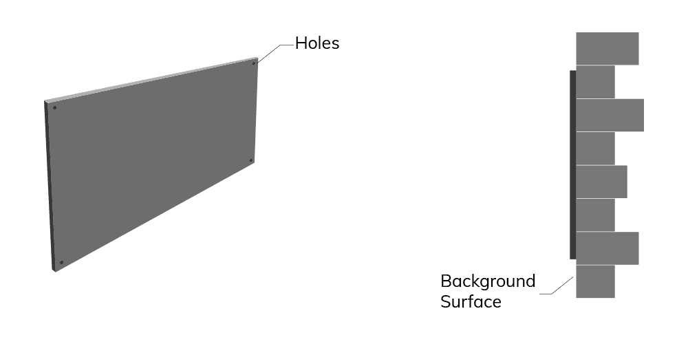 Info Sign – Surface Mount Technical Mounting Diagram