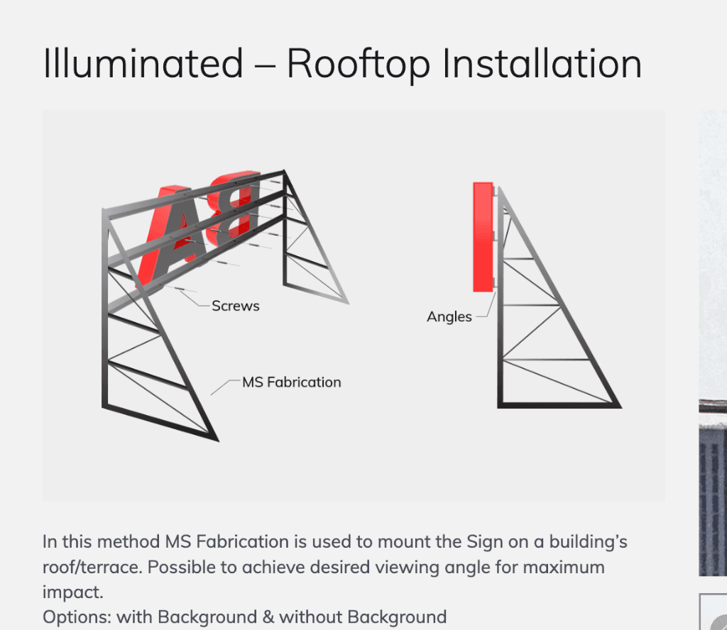 Rooftop Installation Technical Mounting Diagram