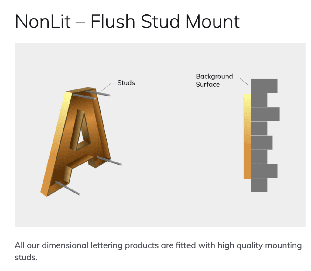 NonLit – Flush Stud Mount Technical Diagram