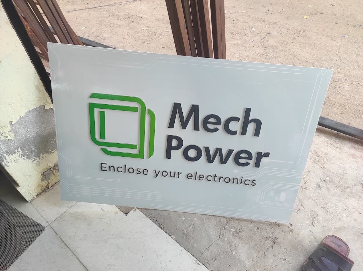 Acrylic Name Plate - High Resolution Technical View 2